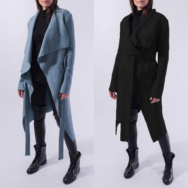zanzea 2019 women's long jackets plus size ladies casual turn down collar pockets coats overcoats elegant belt outwear chaqueta, Black;brown
zanzea 2019 women's long jackets plus size ladies casual turn down collar pockets coats overcoats elegant belt outwear chaqueta, Black;brown