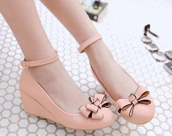 2019 bowknot women's shoes in spring and autumn with new style slope heel round head @43, Black
2019 bowknot women's shoes in spring and autumn with new style slope heel round head @43, Black