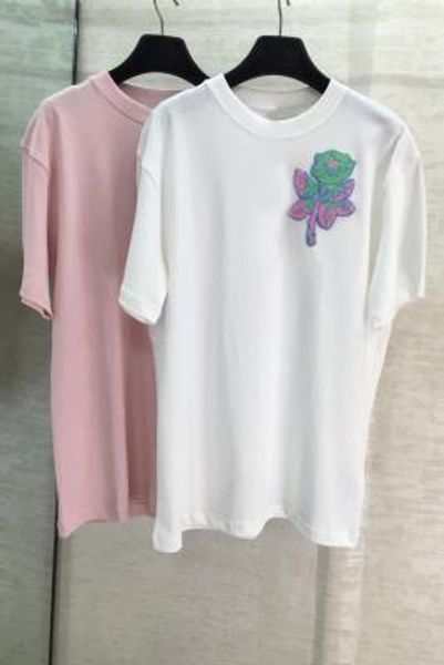 20ss designer t-shirt for lady luxury cotton casual o-neck short sleeve t-shirt summer for women, White;black
20ss designer t-shirt for lady luxury cotton casual o-neck short sleeve t-shirt summer for women, White;black