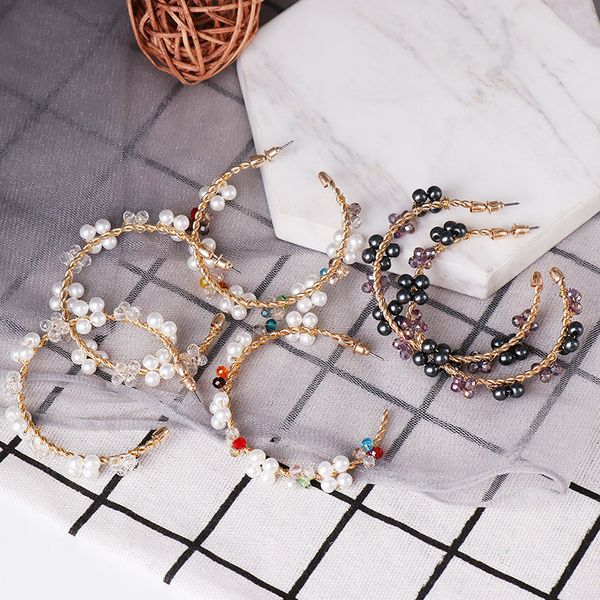 hoop & huggie 2021 fashion women gold earrings crystal twine handmade beaded design party jewelry wedding gift, Golden;silver
hoop & huggie 2021 fashion women gold earrings crystal twine handmade beaded design party jewelry wedding gift, Golden;silver