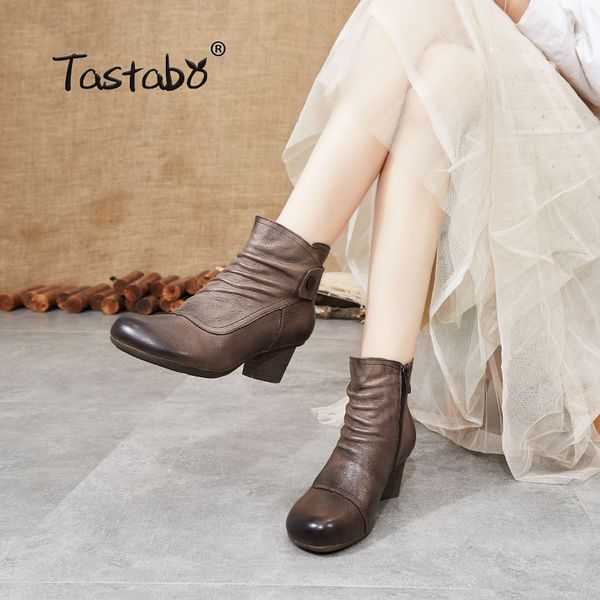 boots tastabo genuine leather high heel women's vintage style comfort shoes s91203 brown rub black handmade nude
boots tastabo genuine leather high heel women's vintage style comfort shoes s91203 brown rub black handmade nude