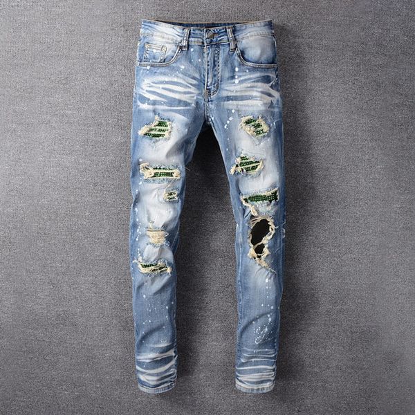 wholesale men's distressed mens ripped jeans slim fit motorcycle biker denim for men brand designer hip hop purple brand jeans, Blue
wholesale men's distressed mens ripped jeans slim fit motorcycle biker denim for men brand designer hip hop purple brand jeans, Blue