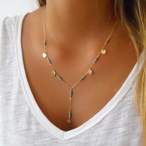 bohemia jewelry necklace nature stone beaded chain handmade jewelry round circle charm necklaces for women, Golden;silver
bohemia jewelry necklace nature stone beaded chain handmade jewelry round circle charm necklaces for women, Golden;silver