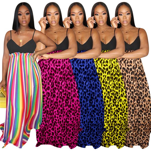 leopard printed womens rainbow dresses oversize v neck spaghetti strap ladies plus size dresses sleeveless female clothing, Black;gray
leopard printed womens rainbow dresses oversize v neck spaghetti strap ladies plus size dresses sleeveless female clothing, Black;gray