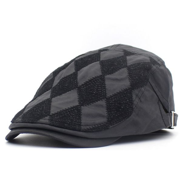 men's cotton diamond plaid beret outdoor travel casual sun hat fashion wild forward cap, Blue;gray
men's cotton diamond plaid beret outdoor travel casual sun hat fashion wild forward cap, Blue;gray