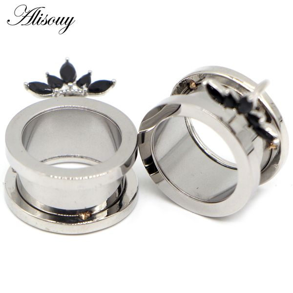 alisouy 2pcs ear gauges stainless steel flower black stones screw ear plugs tunnels stretcher body piercing jewelry expander, Slivery;golden
alisouy 2pcs ear gauges stainless steel flower black stones screw ear plugs tunnels stretcher body piercing jewelry expander, Slivery;golden