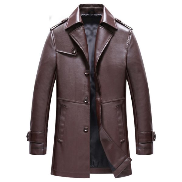 new autumn men's leather jackets casual long trench coat british style motorcycle leather jacket male single breasted pu outwear, Black
new autumn men's leather jackets casual long trench coat british style motorcycle leather jacket male single breasted pu outwear, Black