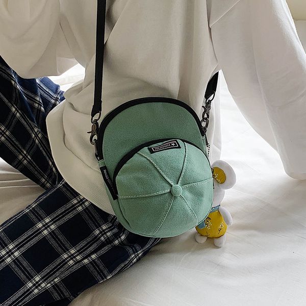 summer hipster creative canvas bag women's bag new 2020 summer all-match ins shoulder/crossbody small