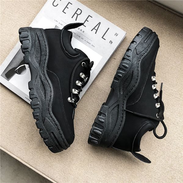 new mens vulcanize shoes 2019 autumn winter fashion platform shoes mens lace up balck sneakers wear-resisting female causal shoe cj191217, Black
new mens vulcanize shoes 2019 autumn winter fashion platform shoes mens lace up balck sneakers wear-resisting female causal shoe cj191217, Black