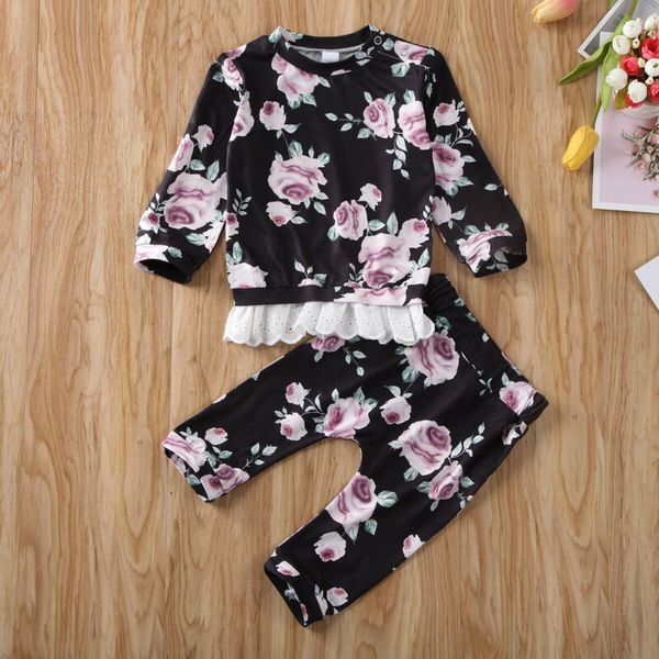 newborn baby girls flower lace pullover t-shirt+ elastic pants autumn winter toddler cotton clothes 2pcs suit, White
newborn baby girls flower lace pullover t-shirt+ elastic pants autumn winter toddler cotton clothes 2pcs suit, White
