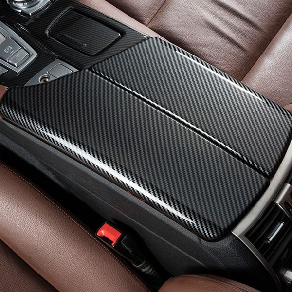 carbon fiber color center console armrest storage box protection cover trim for 5 series f10 2011-2017 lhd car styling abs 
carbon fiber color center console armrest storage box protection cover trim for 5 series f10 2011-2017 lhd car styling abs