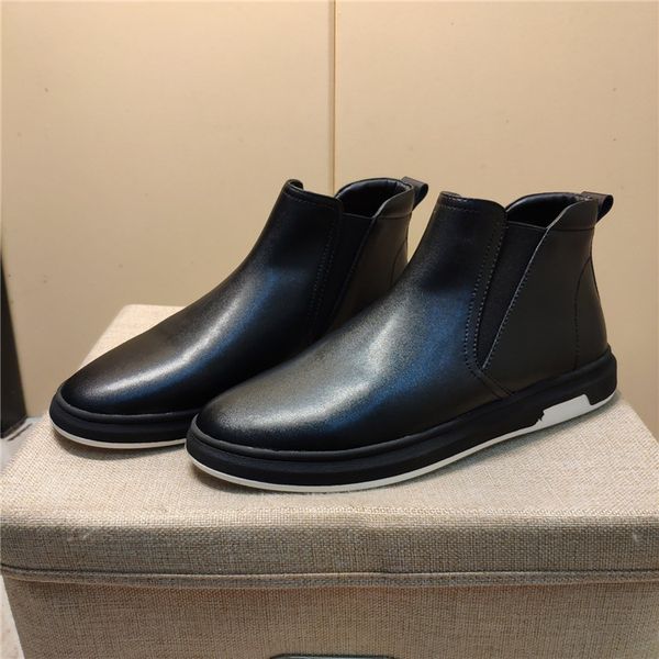 british style soft bottom leather frosted men's shoes business casual men's short boots fashion high-shoes size 39-45 05, Black
british style soft bottom leather frosted men's shoes business casual men's short boots fashion high-shoes size 39-45 05, Black