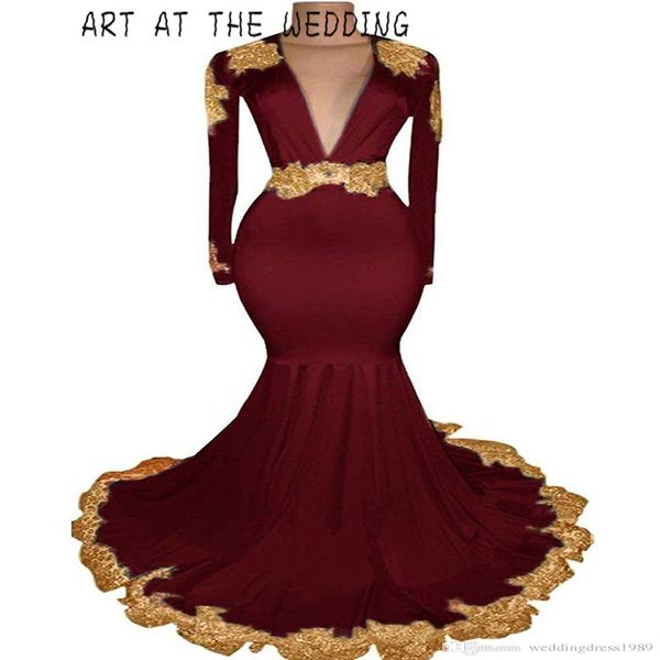 backless deep v-neck mermaid prom dresses gold appliques long sleeve pageant arabic formal custom long party gowns evening, White;black
backless deep v-neck mermaid prom dresses gold appliques long sleeve pageant arabic formal custom long party gowns evening, White;black