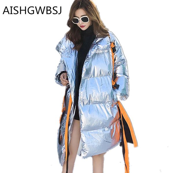 2018 winter new women's cotton coat outer fashion long section bright outerwear thick warm insulated loose jacket tq404, Black
2018 winter new women's cotton coat outer fashion long section bright outerwear thick warm insulated loose jacket tq404, Black