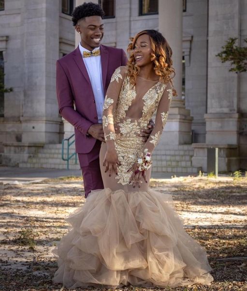 sequined mermaid prom dresses bateau neck appliqued long sleeves formal dress tulle tiered evening gowns, Black
sequined mermaid prom dresses bateau neck appliqued long sleeves formal dress tulle tiered evening gowns, Black