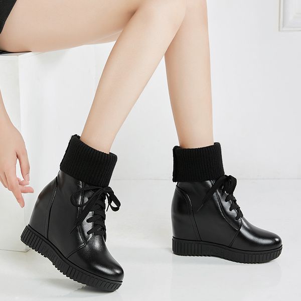 winter cross tied platform ankle boots women female knitting sock shoes white black rock height increasing combat boots
winter cross tied platform ankle boots women female knitting sock shoes white black rock height increasing combat boots