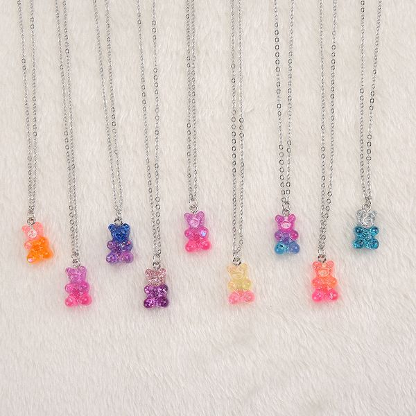 1pc cute multicolor resin gummy bear necklace for children birthday gift woman jewelry, Silver
1pc cute multicolor resin gummy bear necklace for children birthday gift woman jewelry, Silver