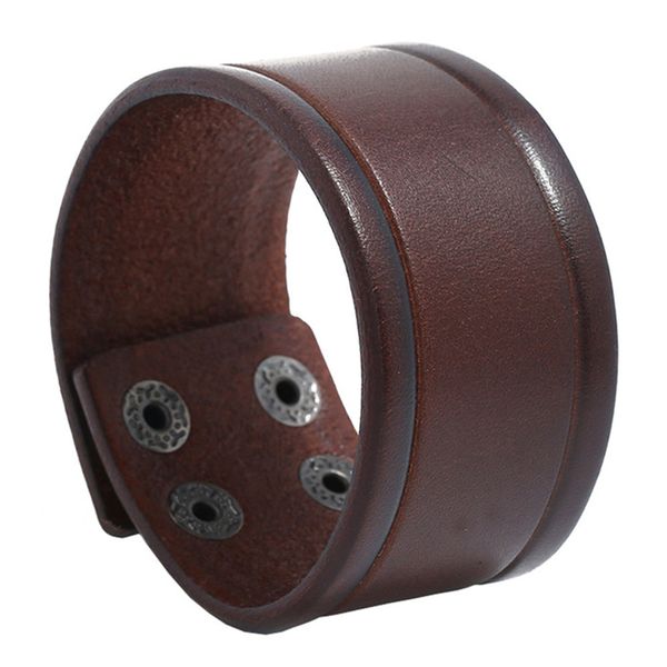 black punk simple casual vintage wide handmade leather cuff bangle male men bracelets fashion jewelry wholesale accessories, White
black punk simple casual vintage wide handmade leather cuff bangle male men bracelets fashion jewelry wholesale accessories, White