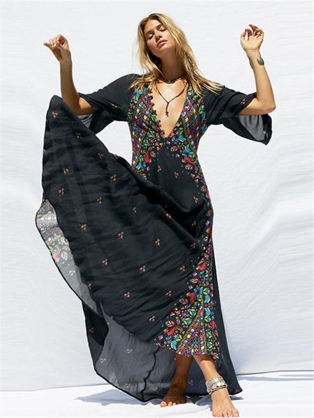 deep v dress women 2020 summer half butterfly sleeve flower floral print maxi dress bohemian beach party black/white, White;black
deep v dress women 2020 summer half butterfly sleeve flower floral print maxi dress bohemian beach party black/white, White;black