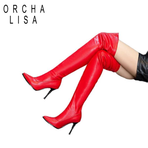 orcha lisa plus size 33-43 high heel long boots female thigh high boots for women over the knee slip-on botas feminina j407, Black
orcha lisa plus size 33-43 high heel long boots female thigh high boots for women over the knee slip-on botas feminina j407, Black