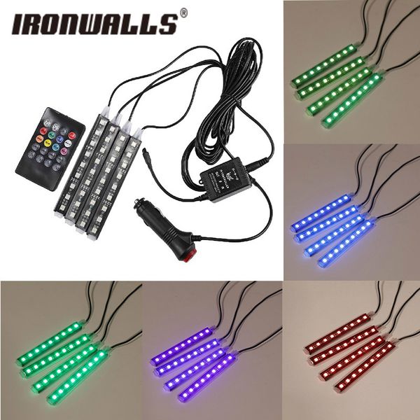 ironwalls 4pcs 9 for one rgb car led strip lights car styling decorative atmosphere lamps interior light with remote controller
ironwalls 4pcs 9 for one rgb car led strip lights car styling decorative atmosphere lamps interior light with remote controller