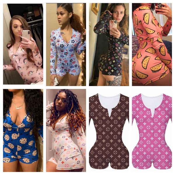 women short pants jumpsuit nightwear playsuit workout button skinny print jumpsuits v-neck women plus size rompers, Black;white 
women short pants jumpsuit nightwear playsuit workout button skinny print jumpsuits v-neck women plus size rompers, Black;white