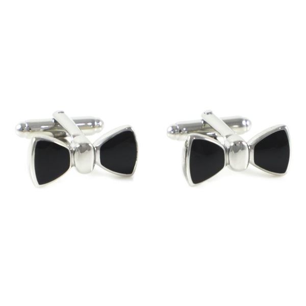 bow cuff links black enamel bow tie design cuff links holiday father's day birthday, Silver;golden
bow cuff links black enamel bow tie design cuff links holiday father's day birthday, Silver;golden