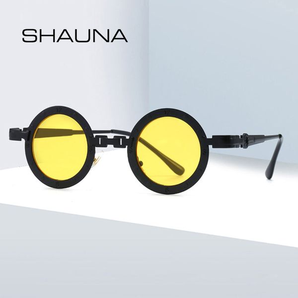shauna retro metal punk sunglasses women fashion clock round sun glasses men uv400, White;black
shauna retro metal punk sunglasses women fashion clock round sun glasses men uv400, White;black