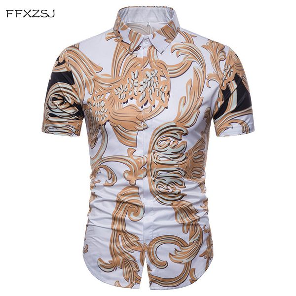 mens golden floral printed dress shirt 2020 brand new luxury design slim fit short sleeve shirt men baroque style chemise homme, White;black
mens golden floral printed dress shirt 2020 brand new luxury design slim fit short sleeve shirt men baroque style chemise homme, White;black