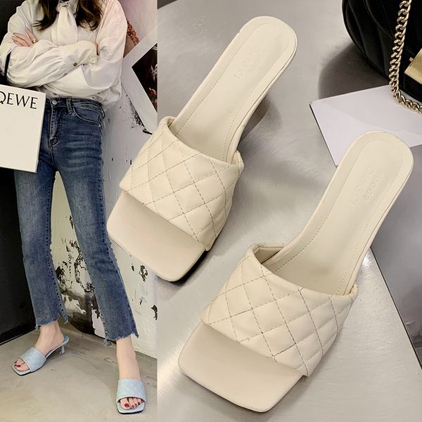 2020 design women slippers elegant square toe thin high heels 9cm slippers summer outdoor beach slides shoes, Black
2020 design women slippers elegant square toe thin high heels 9cm slippers summer outdoor beach slides shoes, Black