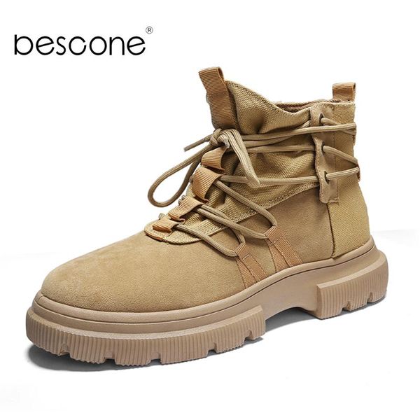bescone men's fashion sneakers spring autumn suede high outdoor anti-slip lace up footwear canvas walking flats shoes bk12, Black
bescone men's fashion sneakers spring autumn suede high outdoor anti-slip lace up footwear canvas walking flats shoes bk12, Black