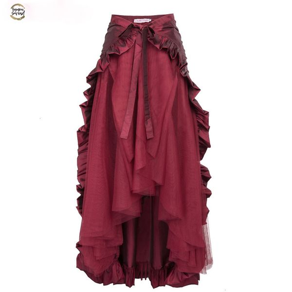 steampunk womens costume clothing ruffle burlesque skirt vintage high waist long maxi skirts summer punk gothic skirt, Black
steampunk womens costume clothing ruffle burlesque skirt vintage high waist long maxi skirts summer punk gothic skirt, Black