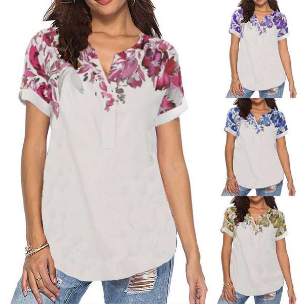 women print tee shirts 2020 summer blue v neck short sleeve plus size casual loose pullover office lady thin tshirt, White
women print tee shirts 2020 summer blue v neck short sleeve plus size casual loose pullover office lady thin tshirt, White