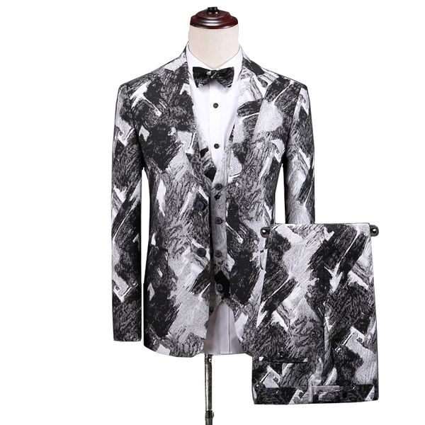 fashion printed dress suits men blazer jacket with pants & vest slim design men suit three-piece set asian size s - 5xl, White;black
fashion printed dress suits men blazer jacket with pants & vest slim design men suit three-piece set asian size s - 5xl, White;black
