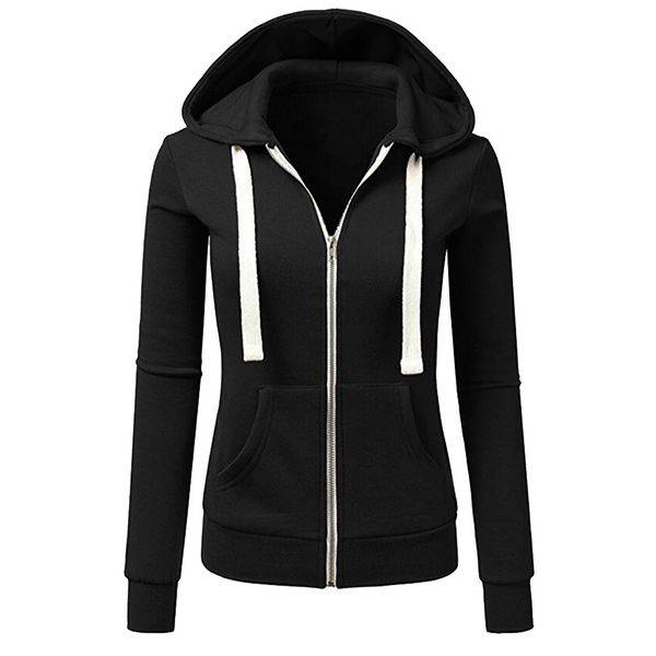 women long sleeve zipper patchwork hoodies ladies girls solid color hooded casual sportwear sweatshirts female tracksuits, Black
women long sleeve zipper patchwork hoodies ladies girls solid color hooded casual sportwear sweatshirts female tracksuits, Black