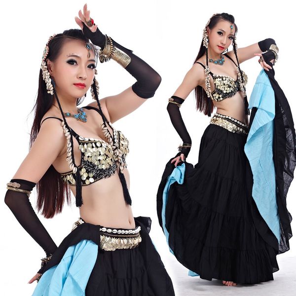 ats 2018 new tribal belly dance clothes for women 4 pieces outfit set antique bronze beads bra belt skirts gypsy dance costumes, Black;red
ats 2018 new tribal belly dance clothes for women 4 pieces outfit set antique bronze beads bra belt skirts gypsy dance costumes, Black;red