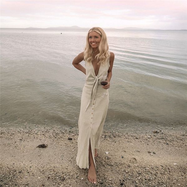 trendy women dress deep v-neck sleeveless button solid bandage casual party dresses one pieces, Black;gray
trendy women dress deep v-neck sleeveless button solid bandage casual party dresses one pieces, Black;gray