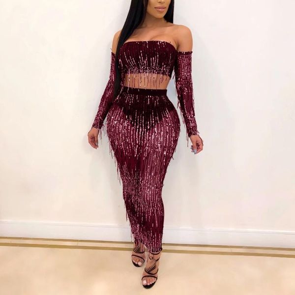 jaycosin women suits women tassel shoulder long sleeve hip skirt fringe sequin print two-piece suit casual woman clothes, White
jaycosin women suits women tassel shoulder long sleeve hip skirt fringe sequin print two-piece suit casual woman clothes, White