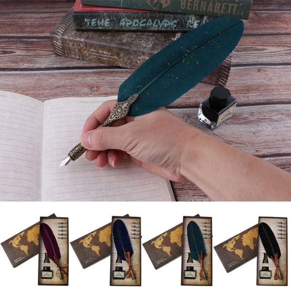 english calligraphy feather dip pen writing ink set stationery gift box with 5 nib wedding gift fountain pen
english calligraphy feather dip pen writing ink set stationery gift box with 5 nib wedding gift fountain pen