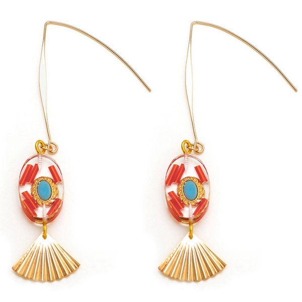 bohemian fish-shaped pendant earrings stone gold resin fish drop earrings female, Silver
bohemian fish-shaped pendant earrings stone gold resin fish drop earrings female, Silver