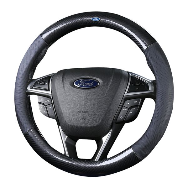 

car steering-wheels cover 37 38cm 15" for grand c-max fiesta figo fusion mondeo focus gt ka mustang taurus ranger edge