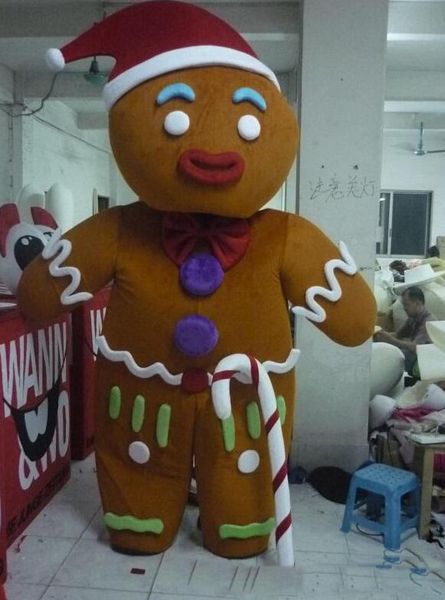 2019 new gingerbread man mascot costume with red santa hat for to wear for sale, Red;yellow
2019 new gingerbread man mascot costume with red santa hat for to wear for sale, Red;yellow