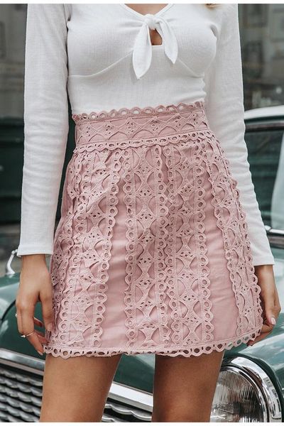 simplee a-line lace embroidery women skirt casual streetwear 2020 autumn female short skirt party club ladies mini pink skirts, Black
simplee a-line lace embroidery women skirt casual streetwear 2020 autumn female short skirt party club ladies mini pink skirts, Black