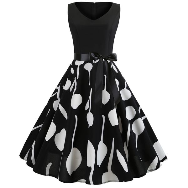 2019 vintage wild women's vintage sleeveless print casual evening party prom swing dress woman party night vestidos mujer 7, Black;gray
2019 vintage wild women's vintage sleeveless print casual evening party prom swing dress woman party night vestidos mujer 7, Black;gray