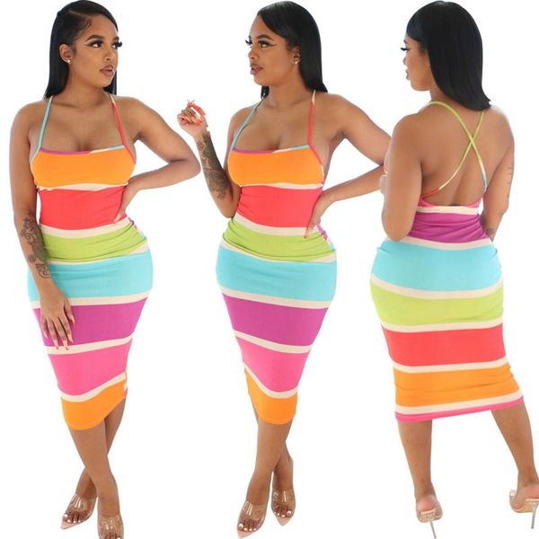 midi dress women summer beach dress femme casual clothing robe backless rainbow print african lady chic elegant 2020, Black;gray
midi dress women summer beach dress femme casual clothing robe backless rainbow print african lady chic elegant 2020, Black;gray