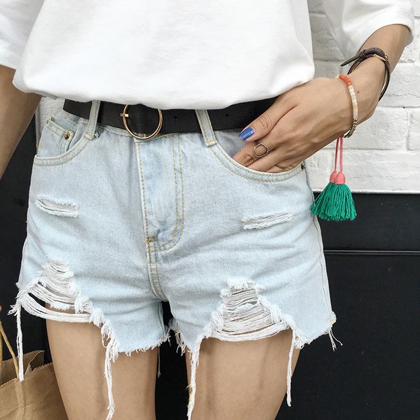 harajuku high waist jeans woman korean style 2017 summer style denim shorts new hole rock worn boyfriend jeans for women, Blue
harajuku high waist jeans woman korean style 2017 summer style denim shorts new hole rock worn boyfriend jeans for women, Blue