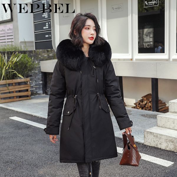 wepbel new women long coat autumn winter parka female solid big pocket jacket warm velvet thicken faux fur coats casual outwear, Black
wepbel new women long coat autumn winter parka female solid big pocket jacket warm velvet thicken faux fur coats casual outwear, Black