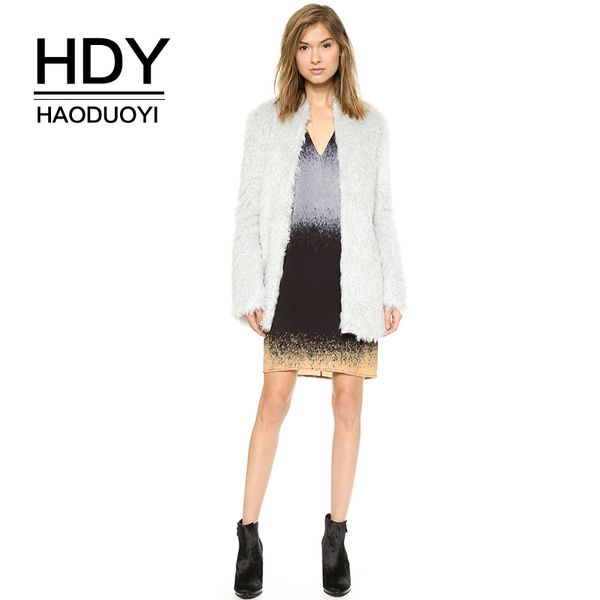hdy haoduoyi winter fashion atmosphere fresh sweet elegant light color faux fur plush faux fur solid color collarless coat, Black;brown
hdy haoduoyi winter fashion atmosphere fresh sweet elegant light color faux fur plush faux fur solid color collarless coat, Black;brown