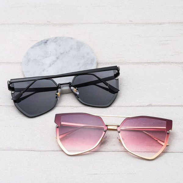 fashion irregular flat sunglasses women metal half frame gradient sunglasses brand design female shades glasses, Blue
fashion irregular flat sunglasses women metal half frame gradient sunglasses brand design female shades glasses, Blue