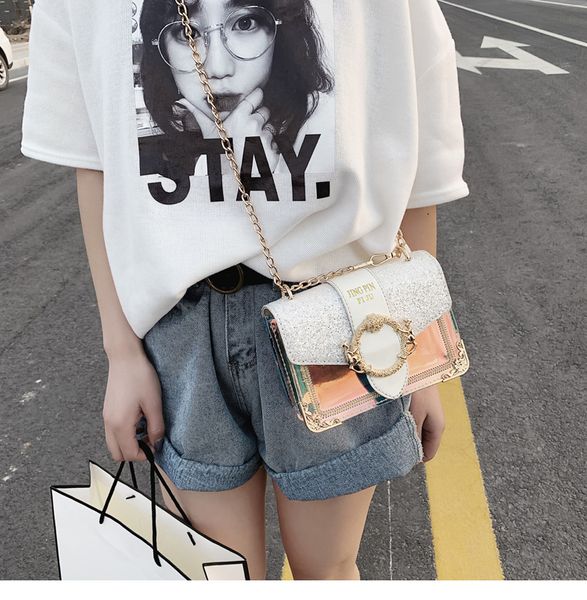 2020 spring summer fashion women's transparent square sling bag pvc shoulder bag messenger glitter mobile sweet lady
2020 spring summer fashion women's transparent square sling bag pvc shoulder bag messenger glitter mobile sweet lady